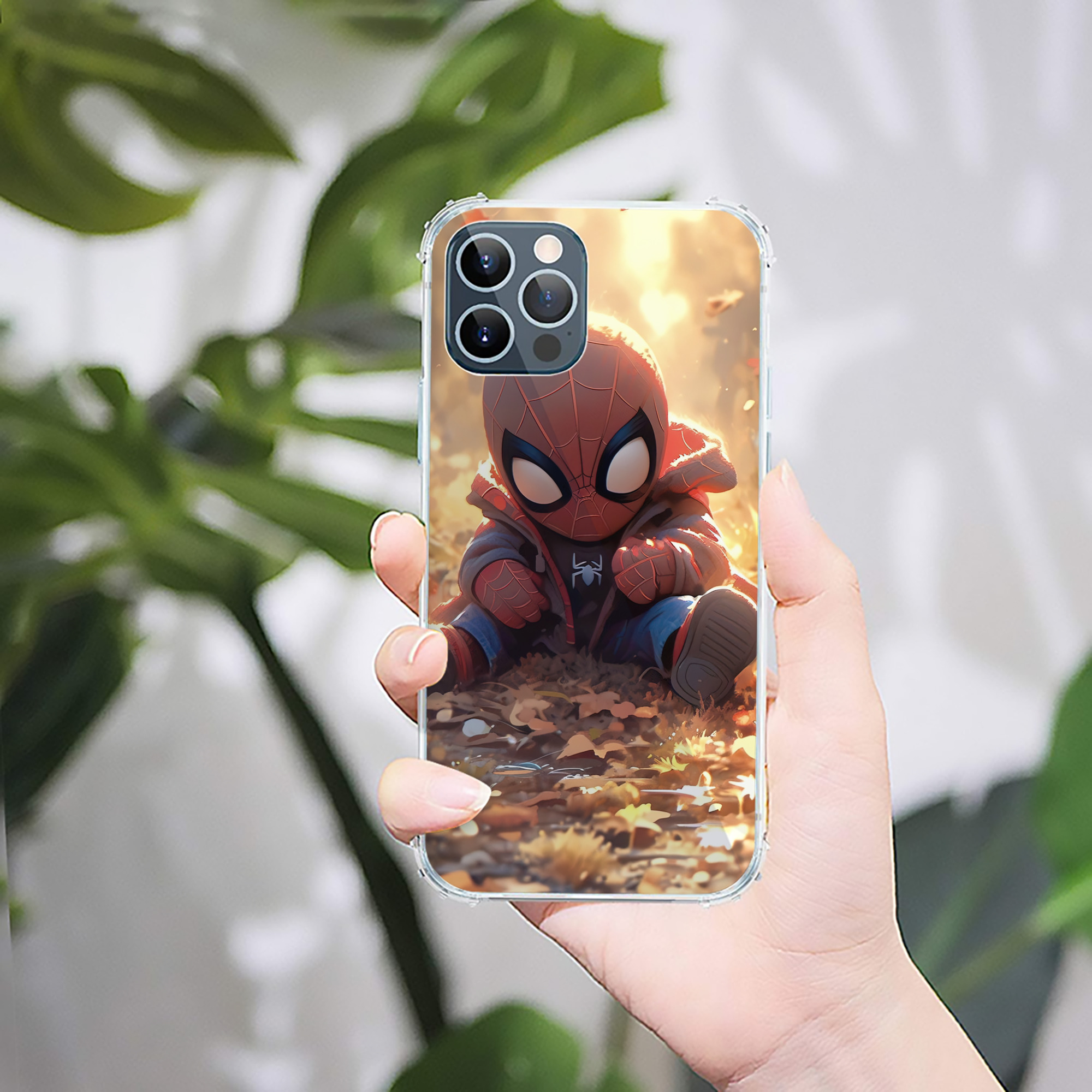 （画像用） Spider Man スパイダーマン 【iPhone 12シリーズ対応】透明スマホケース（クリアソフトケース）